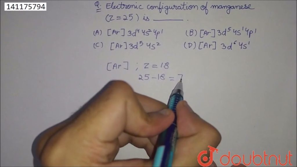 Manganese Electron Configuration